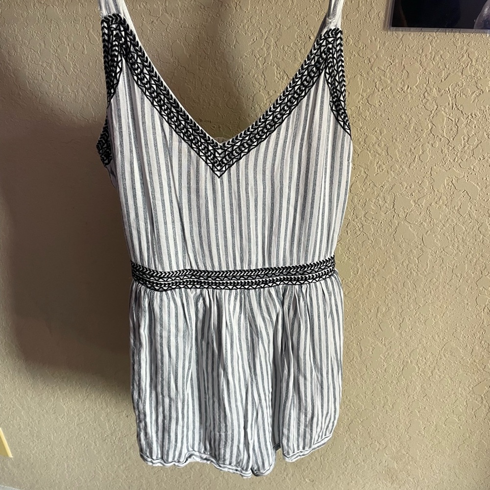 Japna Black and White Striped Camisole